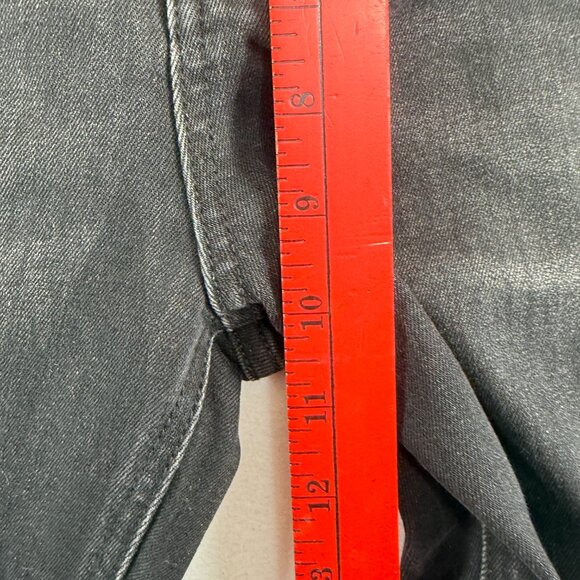 Vervet Blue Black Jeans 24 High Rise Raw Hem Super Flare Stretch Side Panel BOHO - Picture 11 of 16